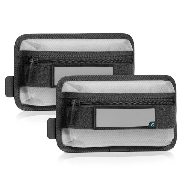 SAVIOR EQUIPMENT Core Lite 9 x 5in Obsidian Black Pouch with Hook Backing Panel, 2-Pack (SP-LCORE9X5-2P-BK)