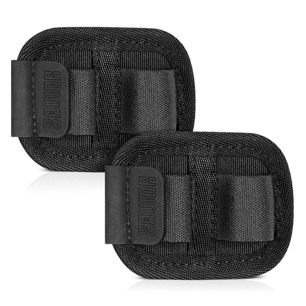 SAVIOR EQUIPMENT 2-Slot 12Ga Obsidian Black Shell Card Holder with Hook Backing Panel (MP-TNS-12G-TWO-2P-BK)