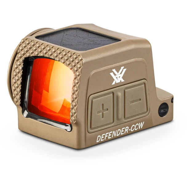 VORTEX Defender-CCW Enclosed Solar Micro Tan 3 MOA Dot/32 MOA Red Dot Sight (DFCCW-MRD3-E-T)
