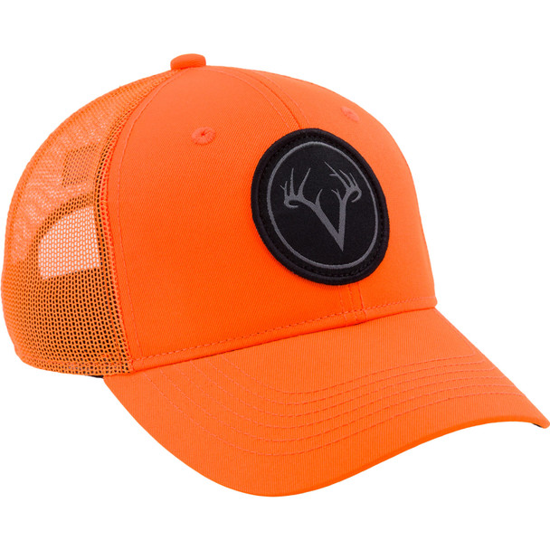 DRAKE Men's Non-Typical Blaze Orange Mesh Back Patch Logo Cap (DNT8115-BLZ)