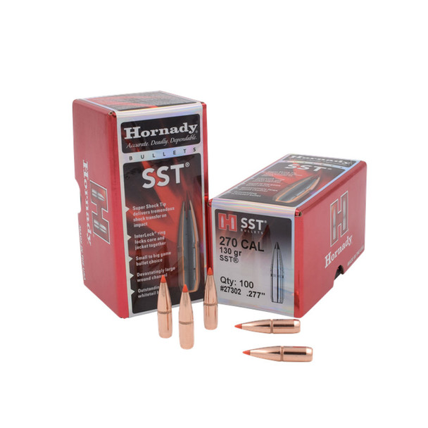 HORNADY .270 Cal 130Gr SST Rifle Bullets (27302)