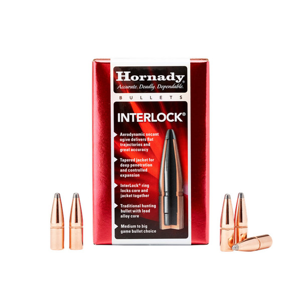 HORNADY InterLock .270 Cal 140Gr BTSP Rifle Bullets (2735)