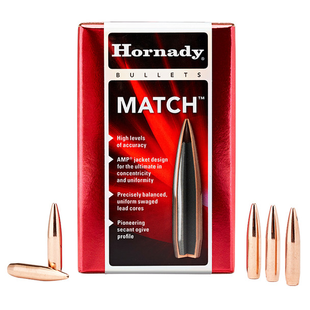 HORNADY Match 7mm 162gr BTHP 100/Box Rifle Bullets (28405)