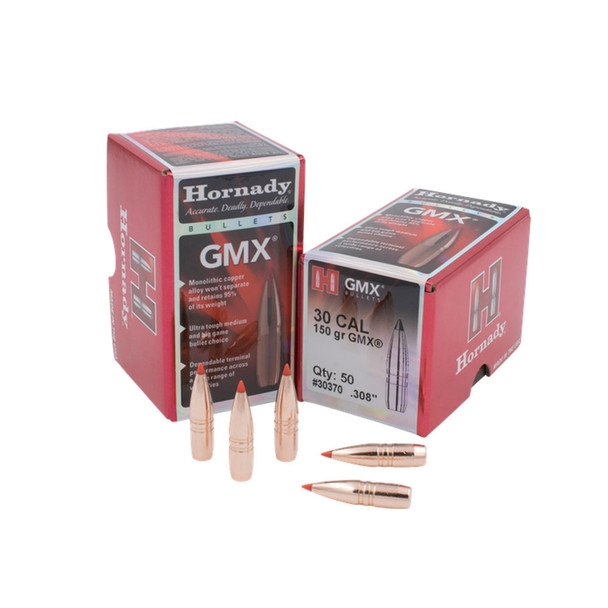 HORNADY .30 Cal 150Gr GMX Rifle Bullets (30370)