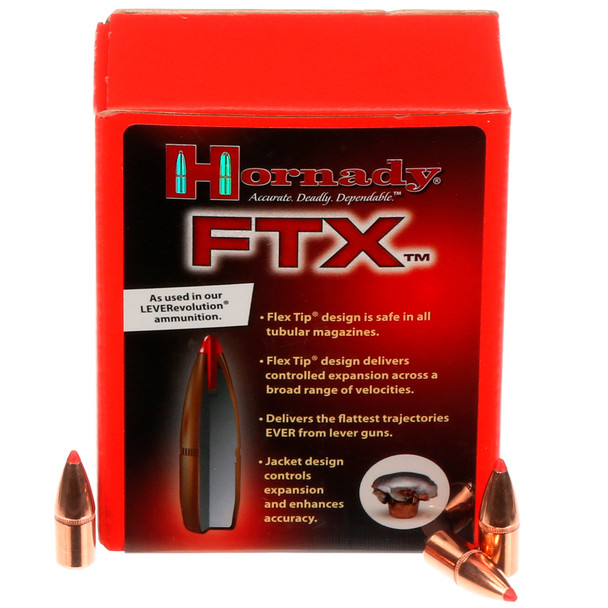HORNADY 35 Cal .358 200Gr FTX 100Rd Box Bullets (35105)
