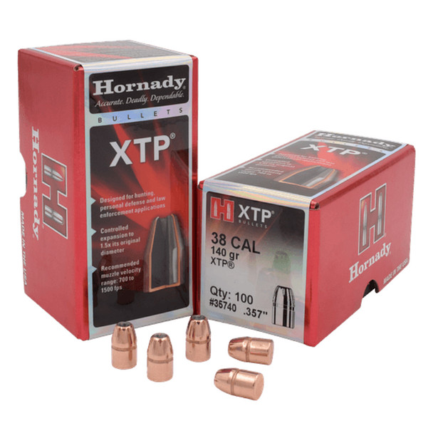 HORNADY XTP 38 Cal 140gr HP 100/Box Rifle Bullets (35740)
