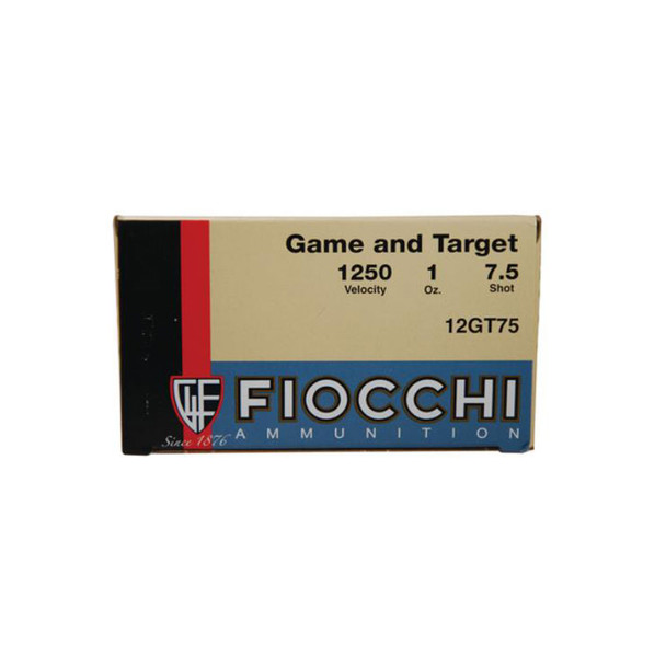 FIOCCHI Dove & Quail 12 Gauge 2.75in #7.5 Bulk Ammo, 250 Round Case (12GT75-CASE)