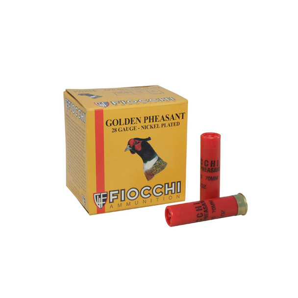 FIOCCHI Golden Pheasant 28 Gauge 2.75in #7.5 Bulk Ammo, 250 Round Case (28GP75-CASE)