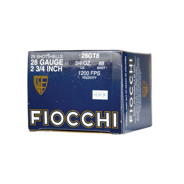 FIOCCHI Dove & Quail 28 Gauge 2.75in #8 Bulk Ammo, 250 Round Case (28GT8-CASE)