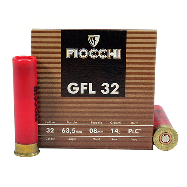 FIOCCHI Specialty 32Ga 2.5in #8 Lead 25rd/Box Shotshell (32PL18)