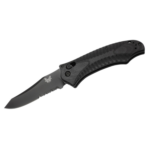 BENCHMADE Auto Rift Black Blade Reverse Tanto Auto Assist Folding Knife (9555SBK)