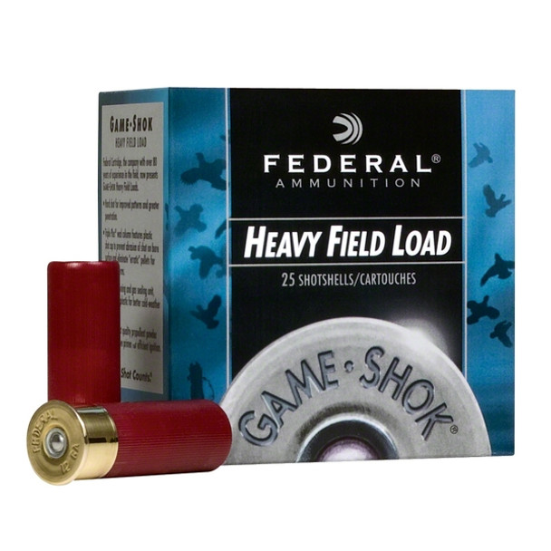 FEDERAL Game-Shok Upland Heavy Field 20 Gauge 3in #6 Lead Ammo, 25 Round Box (H2026)