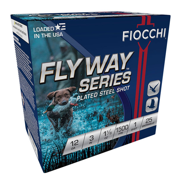 FIOCCHI Flyway 12Ga 3in #1 Plated Steel 25rd/Box Shotshell (123ST1)