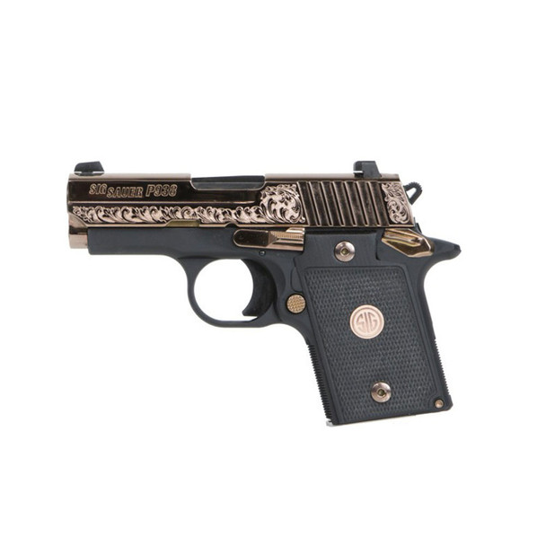 SIG SAUER P938 Micro-Compact 9mm 3in 6rd Rose Gold/Black Semi-Automatic Pistol (938-9-ERG-AMBI)