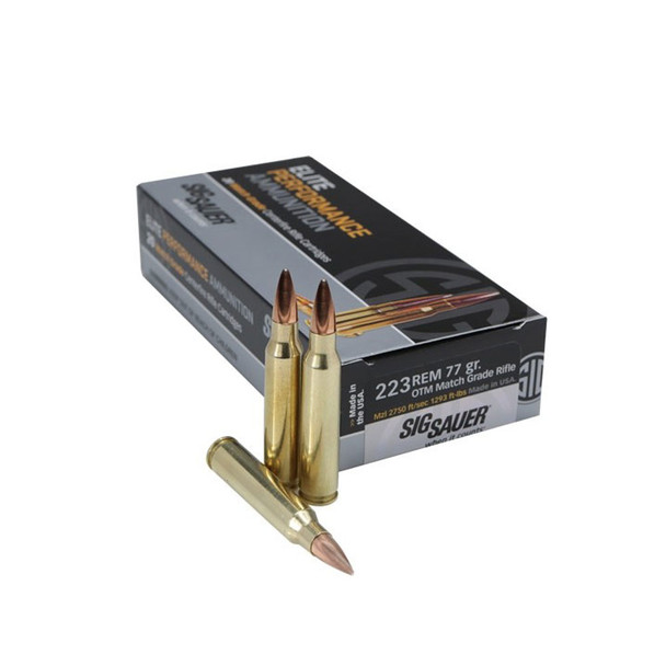 SIG SAUER Elite Performance .223 Rem 77 Grain OTM Ammo 20 Round Box (E223M1-20)