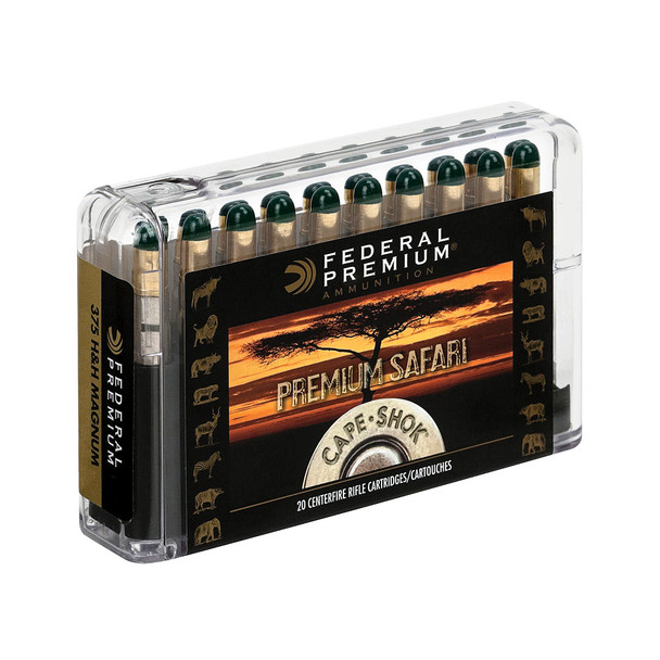 FEDERAL Cape-Shok 470 Nitro Express 500 Grain Trophy Bonded Bear Claw Ammo, 20 Round Box (P470T1)