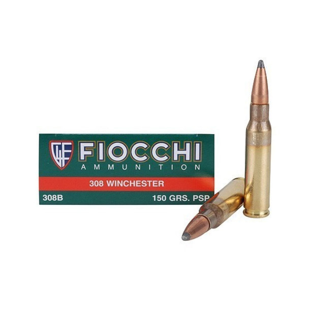 FIOCCHI 308 Win. 150 Grain PSP Ammo, 20 Round Box (308B)