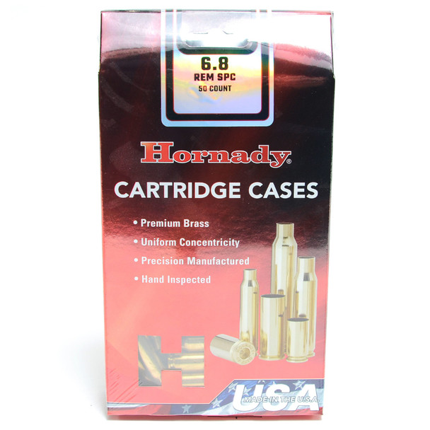 HORNADY 6.8 SPC 50-Pack Unprimed Rifle Case (8629)