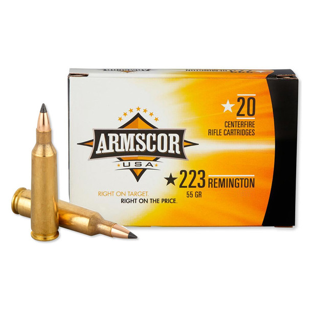 ARMSCOR 223 Rem 55 Grain VG 20rd Box Hunting Ammo (FAC22355GRVG-TC)