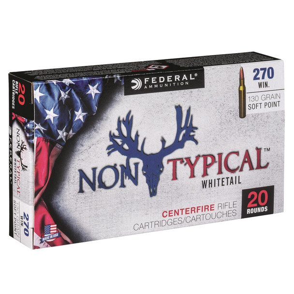 FEDERAL Non Typical 270 Win 130Gr Soft Point Rifle Ammo (270DT130)
