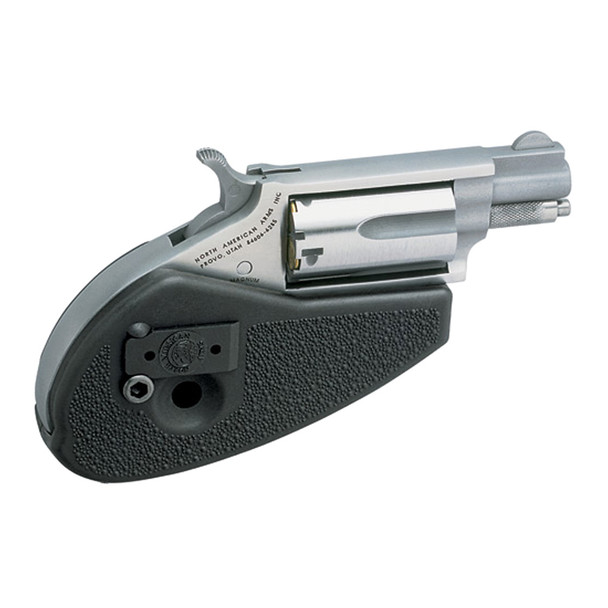NORTH AMERICAN ARMS 22 Magnum 1.125in 5rd Stainless Mini Revolver with Holster Grip (NAA-22MS-HG)