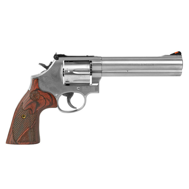 SMITH & WESSON Model 686 Plus Deluxe 357 Mag 6in 7rd Stainless Steel Revolver with Wood Grips (150712)