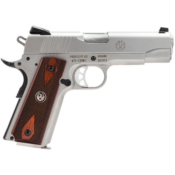 RUGER SR1911 45 Auto 4.25in 7rd  Stainless Pistol (6702)