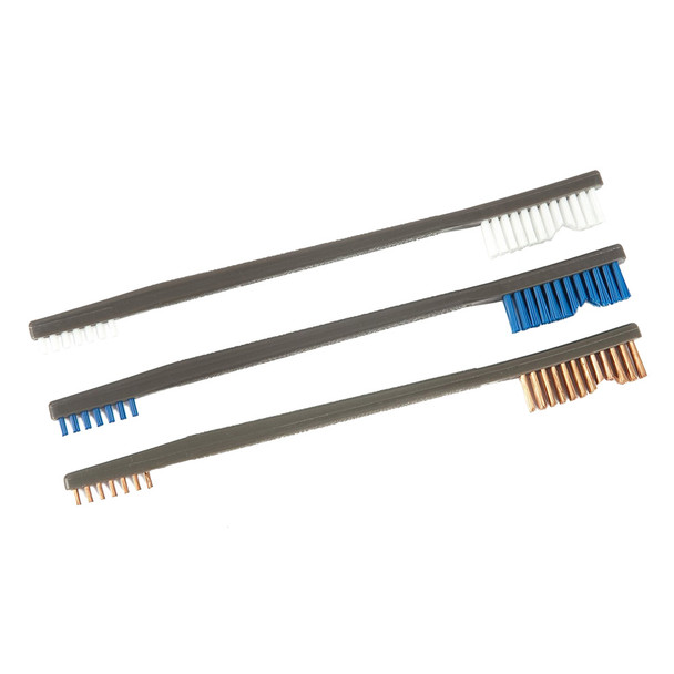OTIS TECHNOLOGY All Purpose Nylon/Blue Nylon/Bronze Brushes, 3-Pack (316-3-NBBZ)