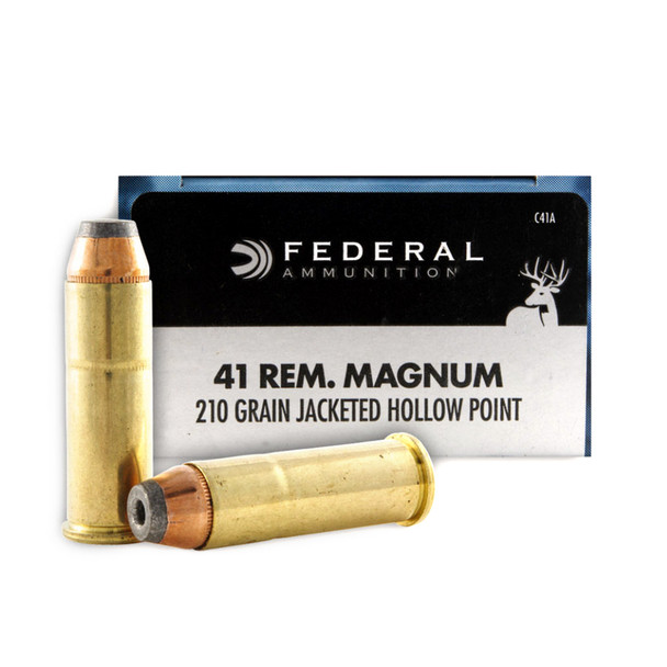 FEDERAL Power-Shok 41 Mag 210 Grain JHP Ammo, 20 Round Box (C41A)