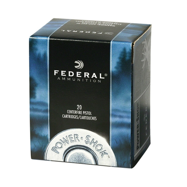 FEDERAL Power-Shok 44 Mag 180 Grain JHP Ammo, 20 Round Box (C44B)