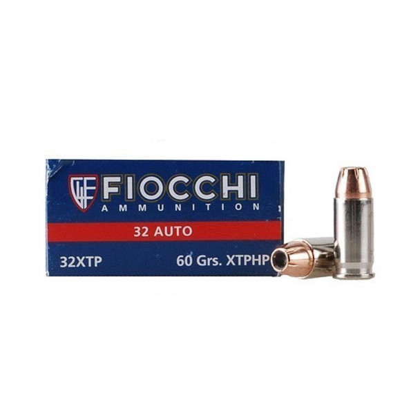 FIOCCHI 32 ACP 60 Grain XTPHP Ammo, 50 Round Box (32XTP)