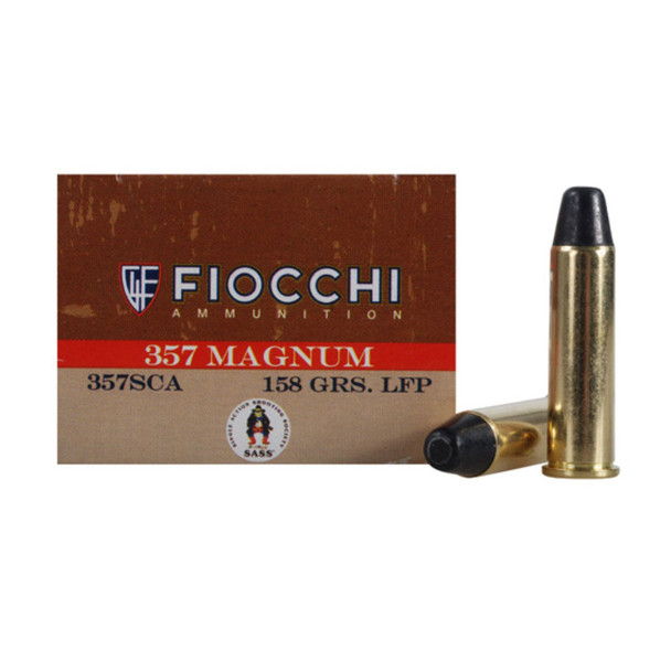 FIOCCHI 357 Mag. 158 Grain LFP Ammo, 50 Round Box (357CA)