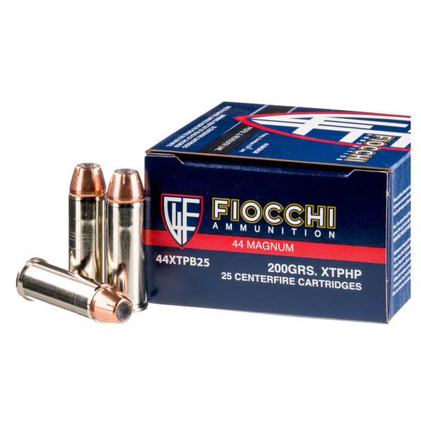 FIOCCHI 44 Magnum XTP JHP 200 Gr 25rd Ammo (44XTPB25)