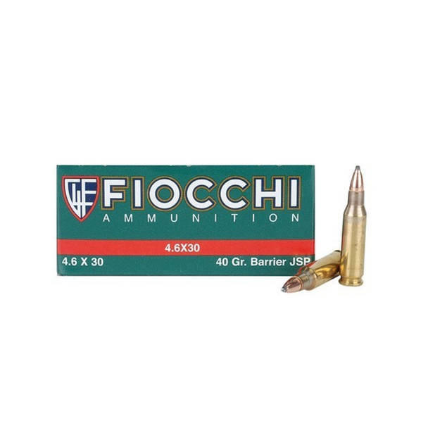 FIOCCHI 46X30 H&K 40 Grain JSP Ammo, 50 Round Box (46EXB)