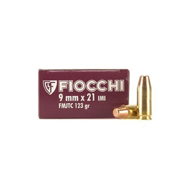 FIOCCHI 9X21 lml 123 Grain FMJTC Ammo, 50 Round Box (9X21)