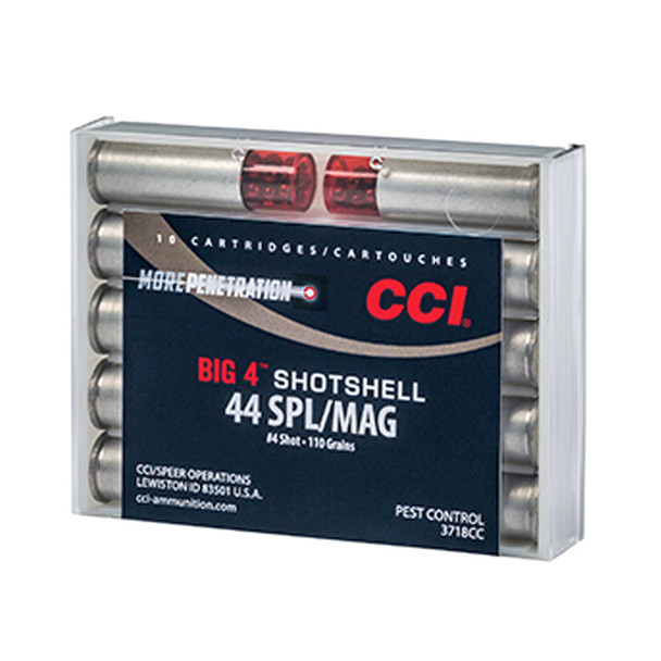 CCI/Speer Big 4 44 Special/44 Mag 110Gr #4 Shot Size 10Rd Centerfire Pistol Shotshell Ammo (3718CC)
