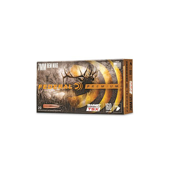 FEDERAL Premium 7mm Rem Mag 160Gr Nosler AccuBond 20rd Box Rifle Ammo (P7RA1)