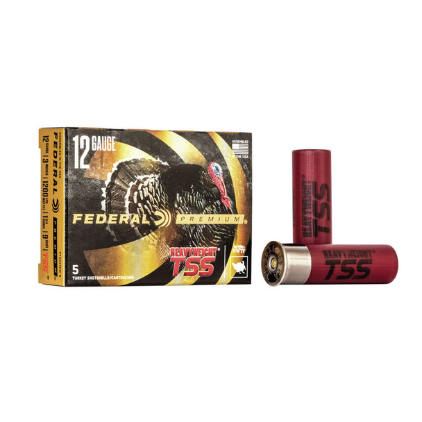FEDERAL Heavyweight TSS 12Ga 3in 1-3/4oz #9 Shot 5rd Box Shotshells (PTSSX193F9)