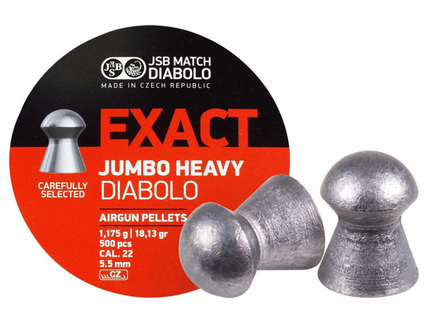 PREDATOR INTERNATIONAL Diablo Jumbo Exact Heavy 22Cal 500Ct Airgun Pellets (546287-500)