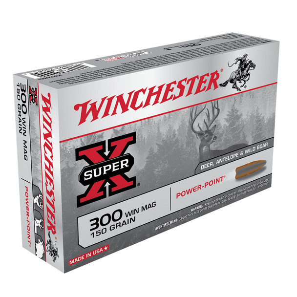 WINCHESTER Super-X .300 Win Mag 150Gr PP 20rd Box Rifle Ammo (X30WM1)