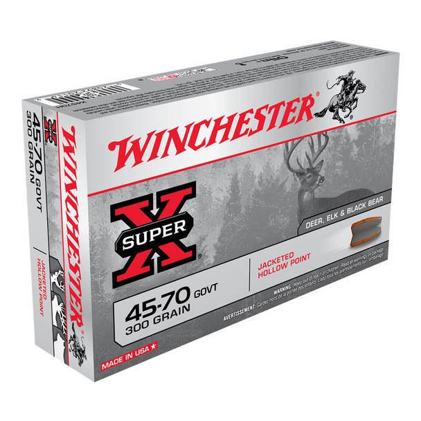 WINCHESTER Super-X .45-70 Government 300Gr JHP 20rd Box Rifle Ammo (X4570H)