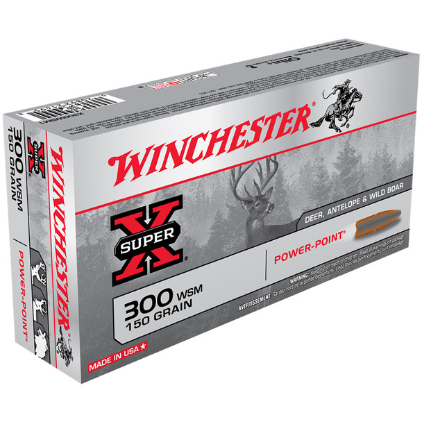 WINCHESTER Super-X 300 WSM 150Gr Power-Point 20rd Box Rifle Bullets (X300WSM1)