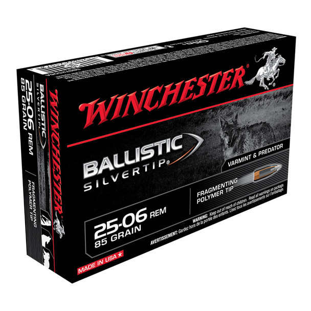 WINCHESTER Ballistic Silvertip .25-06 Rem 85Gr BST 20rd Box Rifle Ammo (SBST2506A)