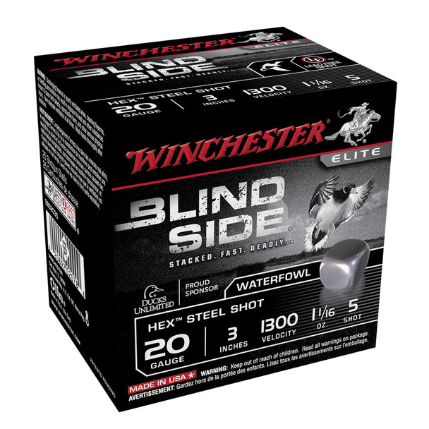 WINCHESTER Blind Side 20Ga 1-1/16oz 3in #5 25rd Box Shotshells (SBS2035)