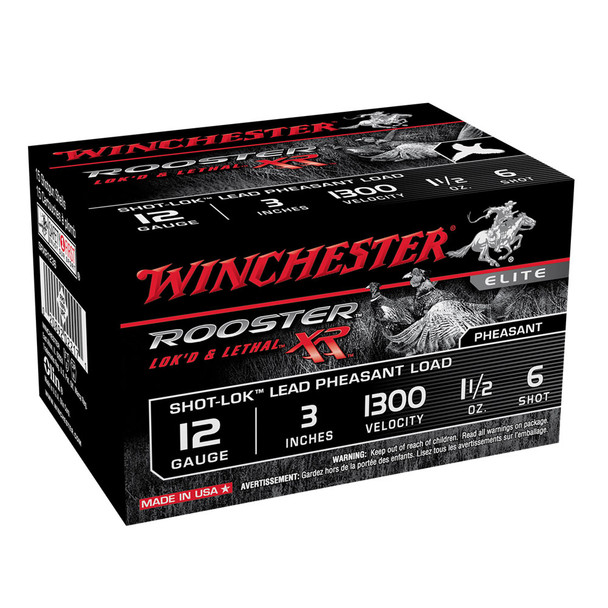 WINCHESTER Rooster XR 12Ga 1-1/2oz 3in #6 15rd Box Shotshells (SRXR1236)