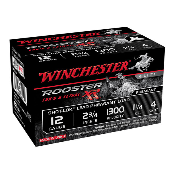 WINCHESTER Rooster XR 12Ga 1-1/4oz 2.75in #4 15rd Box Shotshells (SRXR124)