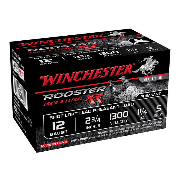 WINCHESTER Rooster XR 12Ga 1-1/4oz 2.75in #5 15rd Box Shotshells (SRXR125)