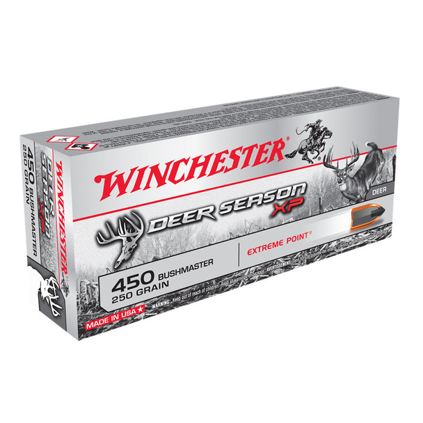 WINCHESTER Deer Season XP .450 Bushmaster 250Gr Extreme Point 20rd Box Rifle Ammo (X450DS)