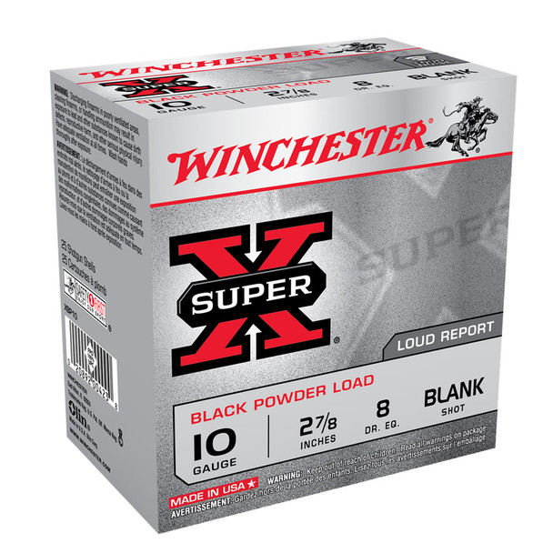 WINCHESTER Super-X 10Ga 2.875in Black Powder Blank 25rd Box Shotshells (XBP10)