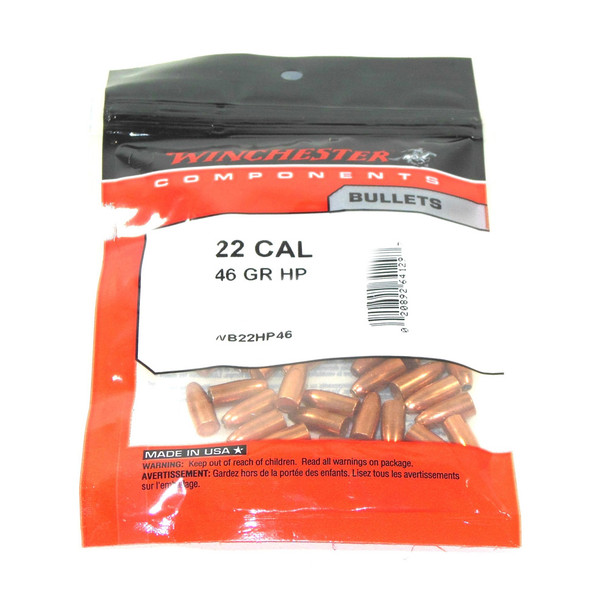 WINCHESTER AMMO 22 Cal. 46Gr Hollow Point Bullets (WB22HP46)